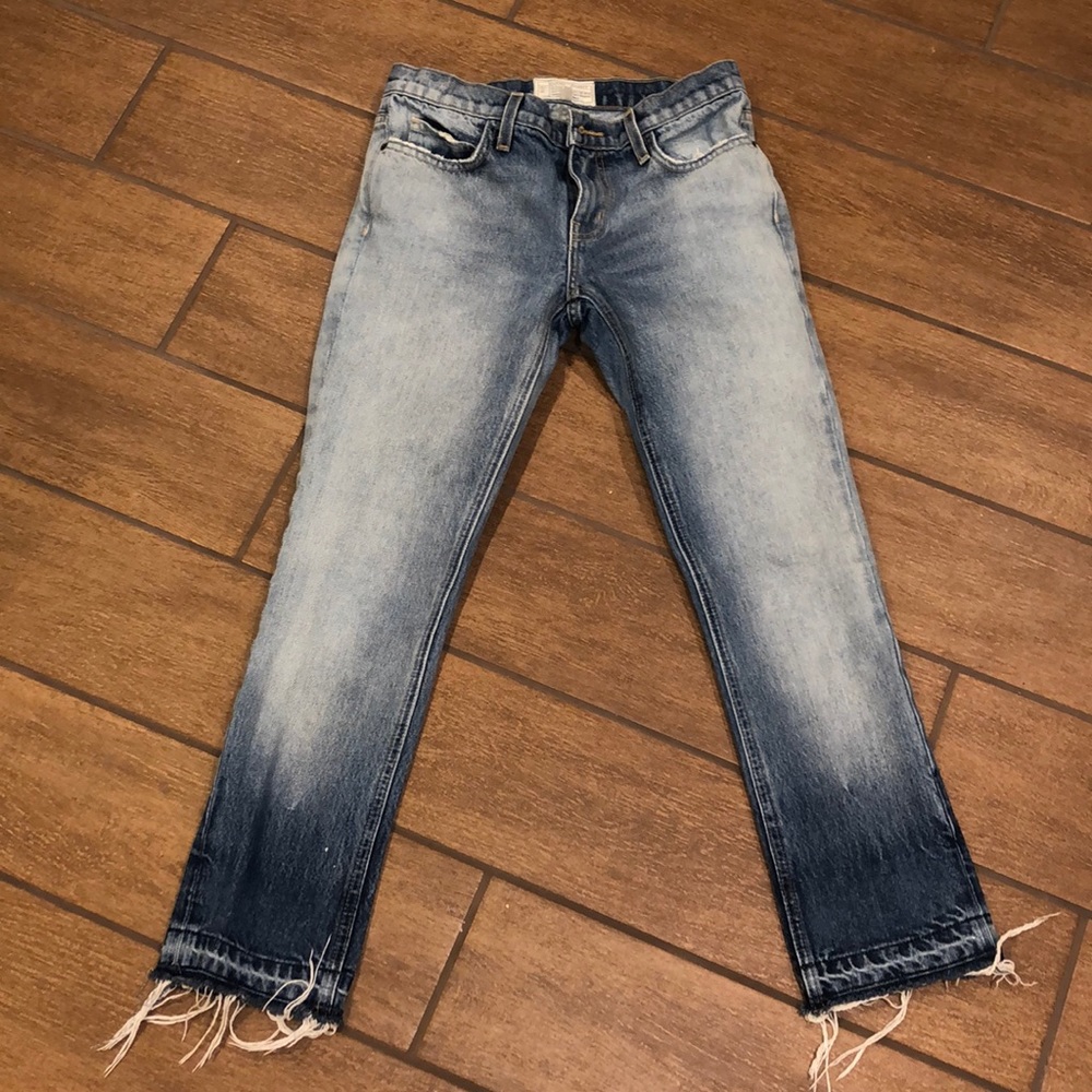 Current Elliott faded frayed hem jeans